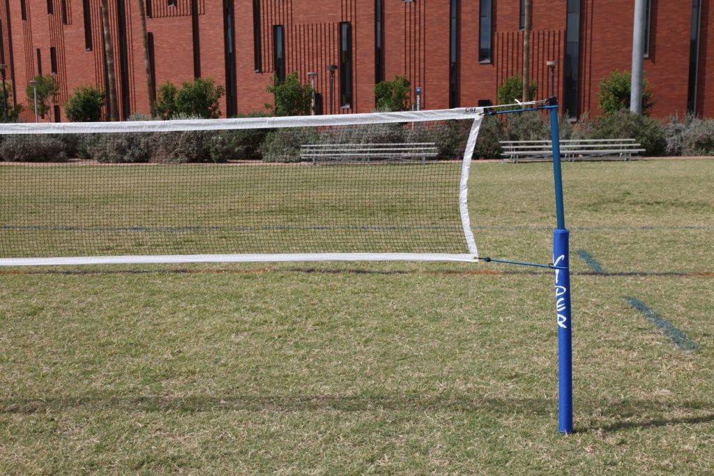 badminton nets and posts